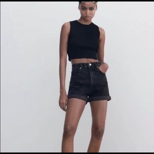 ZARA high waisted denim mom short size 6(38)